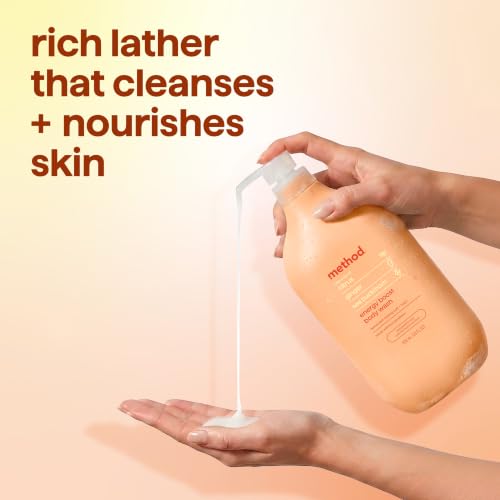Image of method Body Wash, Energy Boost - Leaves Skin Feeling Soft & Moisturized, Made Without Parabens, Notes of Citrus, Ginger & Sea Buckthorn, 28 Fl Oz