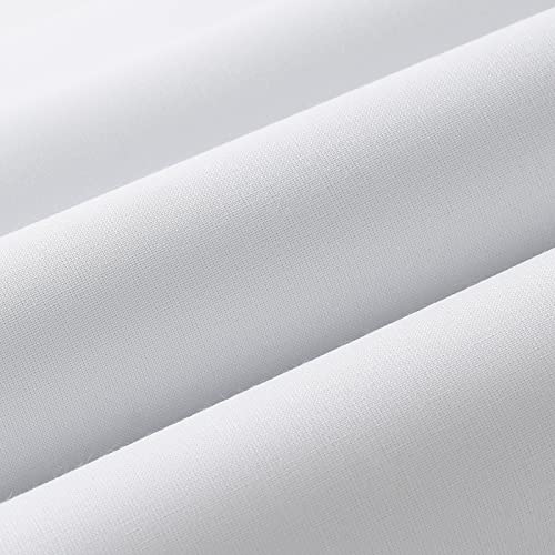 Wooqu Tela para libros, superficie de tela y respaldo de papel, duradera, fuerte, 17 x 29 pulgadas, para encuadernación de libros, color blanco