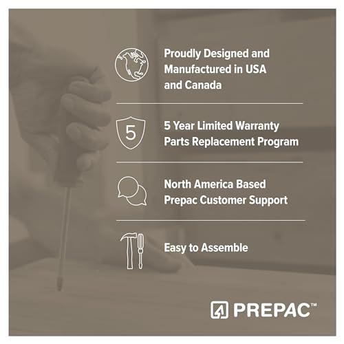 Prepac Sonoma Rustic 5-Drawer Tall Dresser for Bedroom, Farmhouse Dresser Chest of Drawers 17.75" D x 31.5" W x 44.75" H, Drifted Gray - Image 10