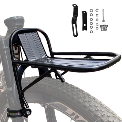 Porte-bagages avant pour vélo, roue de porte-bagages avant de bicyclette, support de bagages de vélo, cadre de...