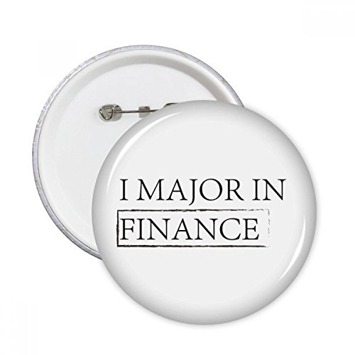 Badge Bouton Ronde I Major En Finance pour Afficher son Métier sur Vêtements L
