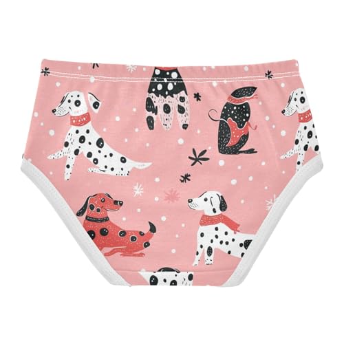 Wusikd Cute Dalmatians Girls' Underwear Cotton Dachshunds Girls Briefs Soft Toddler Underwear 2T2