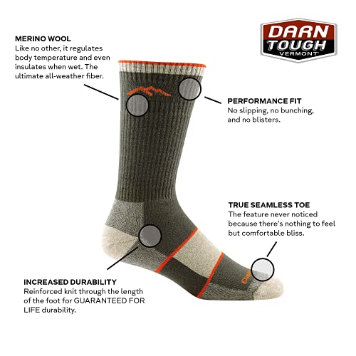 Darn Tough Coolmax Boot Full Cushion Sock - Men's (Gray/Black, X-Large) #TOP2