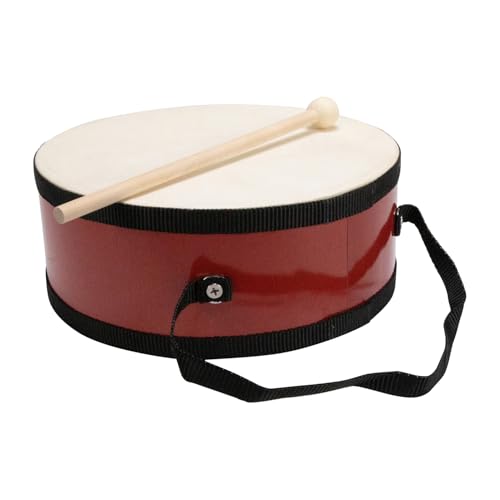 Trommel für Kinder Handtrommel Musikinstrument aus Holz mit Trageriemen und Stick D: 20 cm - 3847