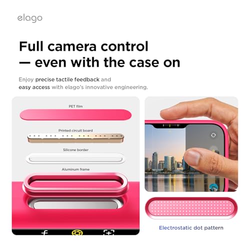 Image of elago for iPhone 17 Pro Max Case, Premium Magnetic Silicone Case, Compatible with MagSafe, Liquid Silicone Material, Protective Cover, Shockproof, Slim Phone, 6.9 inch (Ice Red)