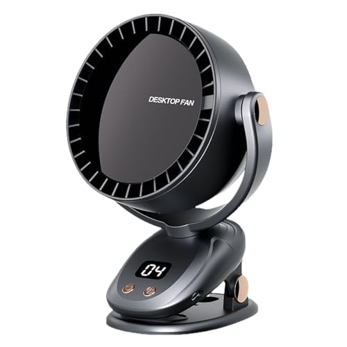 Genérico Ventilador Portátil | Ventilador Portátil Silencioso Con Pantalla Digital,Enfriador Silencioso Inalámbrico Para Escritorio Hogar Viajes Acampada Exteriores Cocina