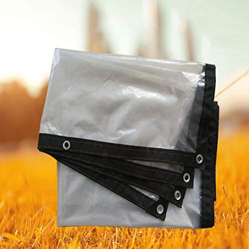 Lona de plástico espesado transparente con borde perforado resistente a la lluvia 3