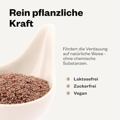 Avitale Ganze Flohsamen aus Indien, 99% Reinheit, reich an Ballaststoffen, Bio-Ware - Geprüfte Qualität aus Indien - Verpackt in Deutschland, 1er Pack (1 x 300 g)