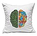 Luckyprint Techno Brain Psychedelic Circuit Graphic Cuscino Bianco 40x40cm