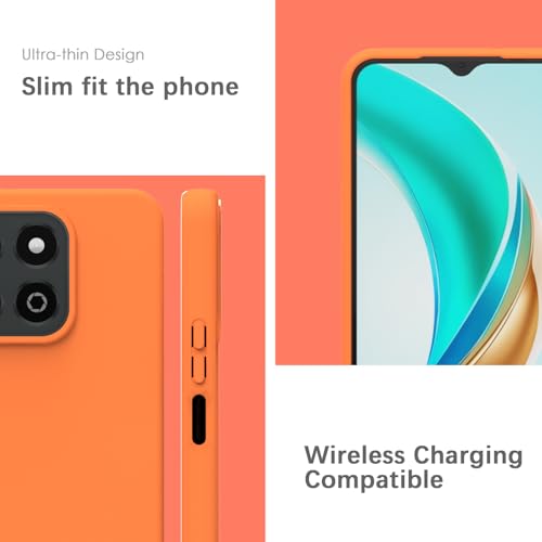 Coque Honor X6b silicone YATWIN orange antidérapante - 5