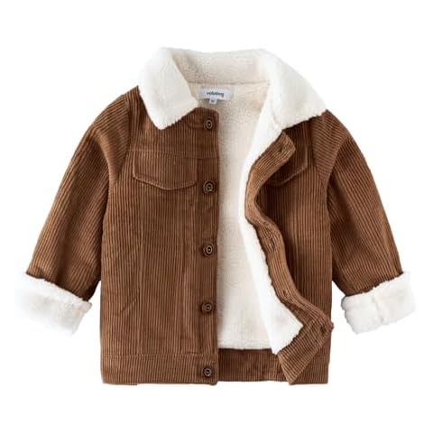 Volunboy Toddler Brown Corduroy Jacket Cover
