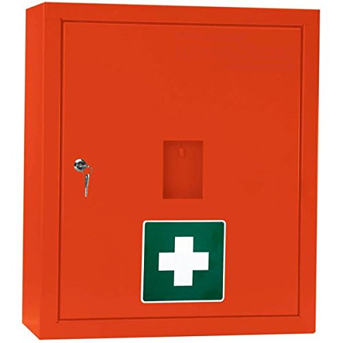 Armario Lifeguard 4010 Vendajes tipo 2 de 56x49x20 cm color naranja para pared