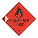 HazChem Autocollant en PVC avec liquide inflammable 3 Rouge 100 mm