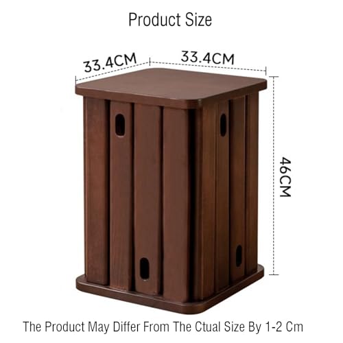 Juego de 4 taburetes apilables sin respaldo, diseño cuadrado con agujeros de elevación, ideal para comedor, cocina, sala de estar y balcón - imagen 3