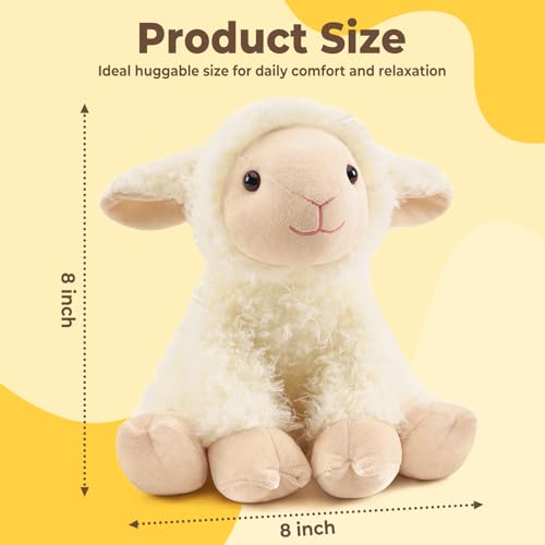 Image of Ditucu Lamb Stuffed Animal 8 inch Cute Realistic Sheep Plush Toys Ultra Soft Plushies Gifts for Kids