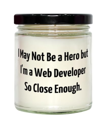 Fancy Web Developer Gifts, I May Not Be a Hero but I'm a Web, Web Developer Scent Candle from Colleagues, Gifts for Coworkers, Gifts for Doctors, Gifts for Lawyers, Gifts for Teachers, Gifts for