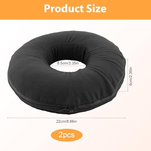 CYMNER Piercing Kissen mit Loch: Donut Kissen für Seitenschläfer Piercing Ohr,das Schmerzen lindert und bei schlafenden ohrläppchen entzündung dämpft (Black Ice Silk Material)