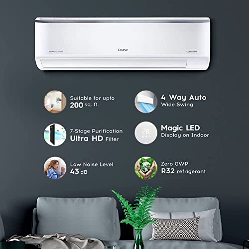 Image of Cruise 2 Ton 3 Star VarioQool Ultra Inverter Split AC (100% Copper, Convertible 4-in-1, PM 2.5 Filter, 4 Way Swing, Anti-Rust Technology, 2023 Model, CWCVBJ-VU5F243, White)