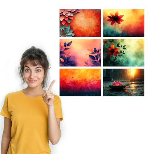 Image of SiddArtify Floral Wall Art Prints Set - Abstract Botanical Poster Decor for Living Room Bedroom Office - 12x18 inch Board Pack of 6