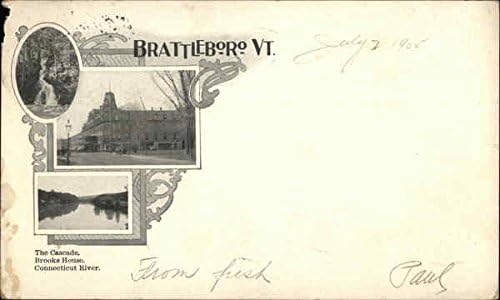 The Cascade, Brooks House and Connecticut River Brattleboro, Vermont VT Original Antique Postcard
