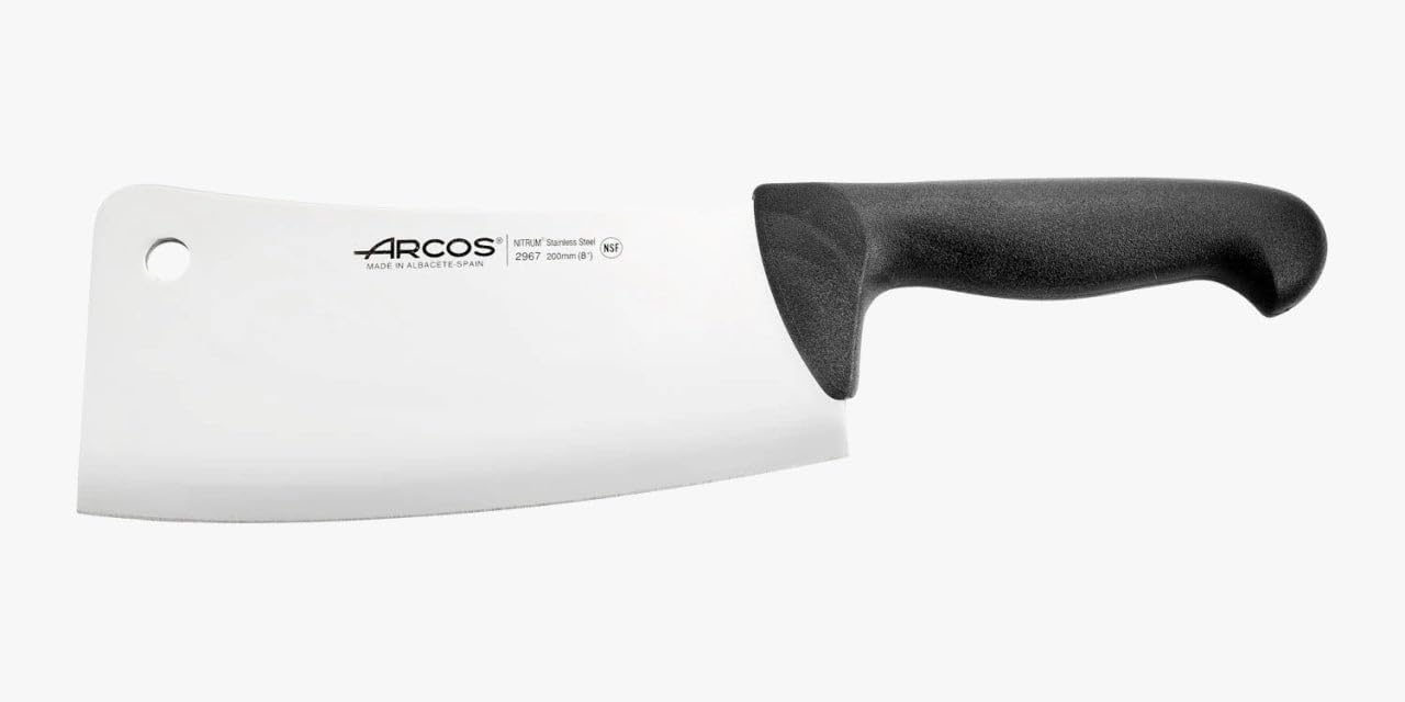 Arcos Butcher Knife Nitrum Stainless Steel and Blade 200 mm. Professional Butcher Knife. Ergonomic Polypropylene Handle, Series 2900. Colour: Black.