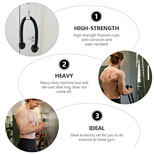 BESPORTBLE, 8 peças de sistema de polia de acessórios para sistema de fitness, bíceps e tríceps, pul