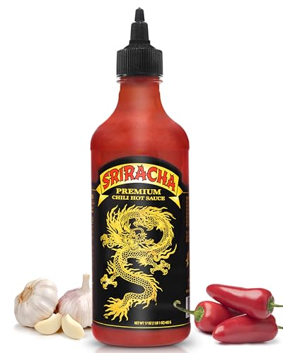 Underwood Ranches Limited Edition Dragon Sriracha Sauce - Hot Sauce, Perfect for Spicing Up Any Dish! - Made from Red Jalapeno Peppers That Started the Sriracha Movement, 17 oz - 1 Pack