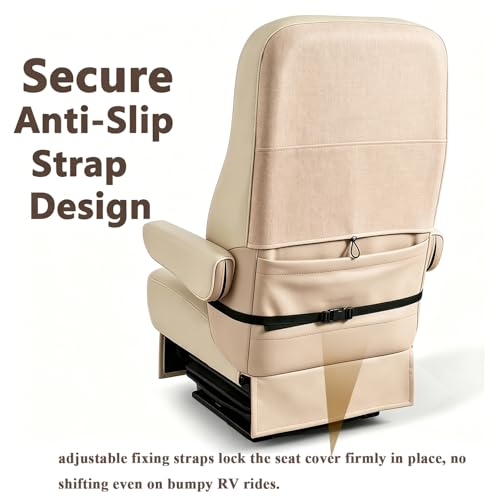 PU Leather RV Seat Covers for Captains Chairs Camper Seat Covers (2 Pack) by BeadChica - Used condition - Image 5