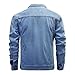 CME SHOWU Men's Casual Denim Jacket Slim Fit Fashion Classic Jean Coats(Light Blue,XXL)