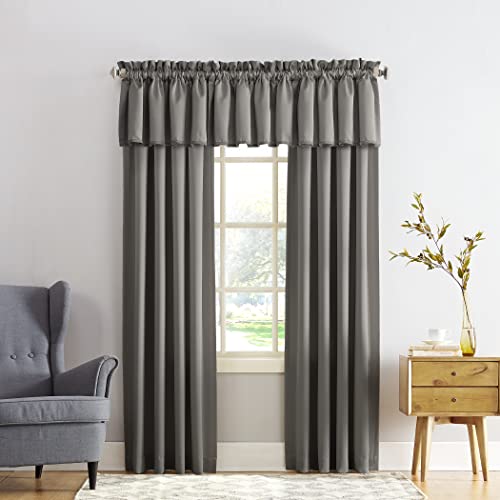 Sun Zero Barrow 2-Pack Solid Total Blackout Rod Pocket Curtain Panel Pair, 54" x 84", Steel, Steel Gray, W 108" x L 1" (2 Panels) - Image 4