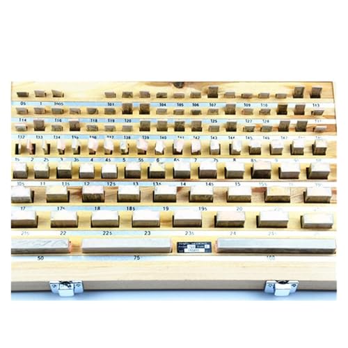 Jeu de cales étalons 47 pièces outil mesure 0grade en acier traité pour laboratoire