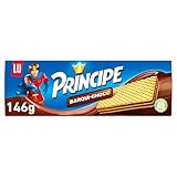 Príncipe Barqui-Choco Galletas Barquillo Rellenas de Finas Capas de Chocolate 145g