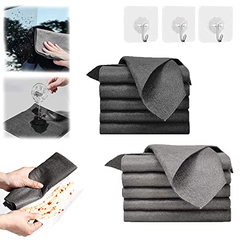 Cicarfer - Paño de limpieza mágico, paño mágico Glorihoby, paño de limpieza mágico grueso Sonorou, paño de limpieza mágico grueso, paño de limpieza milagroso sin rayas para ventanas, vidrio (11.8 x