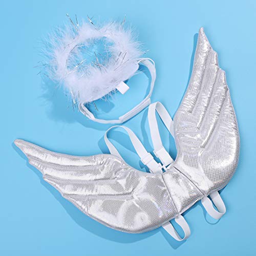 Balacoo pet halloween costume- pet angel wings devil white wing for dog cat rabbit piggy (white) 5 Balacoo pet halloween costume- pet angel wings devil white wing for dog cat rabbit piggy (white) - image 6