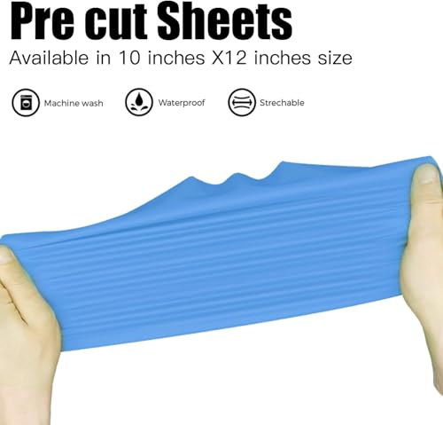 Image of JANDJPACKAGING Baby Blue Heat Transfer Vinyl HTV - 10 Sheets Easy to Weed T-Shirt Iron on Vinyl Compatible with Cricut Cutting Machine & Silhouette Cameo, All Craft Cutters