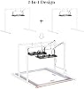 Caydo 2 Piezas de Luz UV LED 50W para Serigrafía con Impresora de Serigrafía Caydo, Prensa de Serigrafía de 1 Color 1 Estación, Mesa de Serigrafía de Madera con Diseño de Bisagra Único para Impresión DIY en Camisetas 4