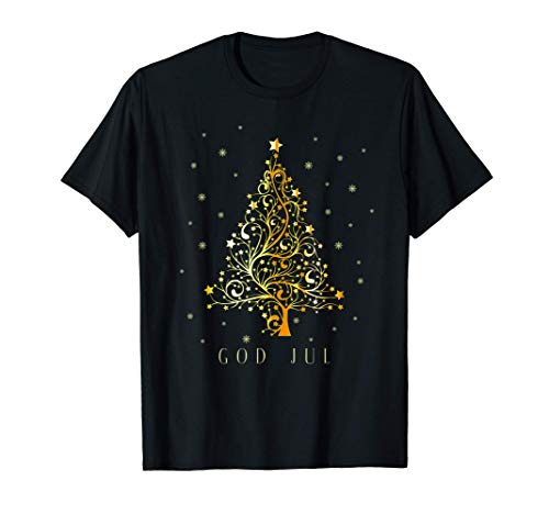 God Jul Arbre de Noël norvégien Décorations Norvège T-Shirt