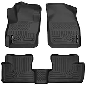 Husky Liners Weatherbeater Floor Mats | Fits 2010-2013 Mazda 3 Hatchback/Sedan | Front & 2nd Row, 3-pc Black – 98631