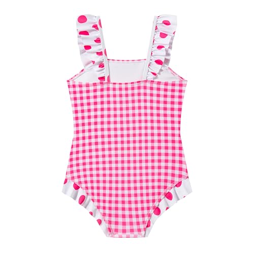 Image of LIZENS Girls One Piece Swimsuit Ruffles Bathing Suit for Kids 2-12T