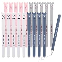 GZGXKJ 20pcs Friction Pens 0,5mm Erasable Pens Animal Rub Out Pen Cute Cartoon Erasable Pen Blue Refill Suitable for School Families Students and Office Supplies