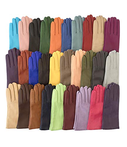 Fratelli Orsini Everyday Women's Italian Cashmere Lined Leather Gloves Size 7 1/2 Color Black