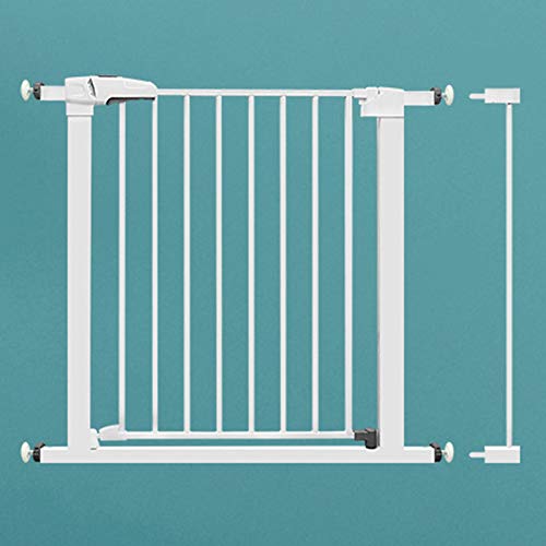xinxin-homeペットゲート 間仕切り 拡張型 赤ちゃん ペット柵 突っ張りゲート セーフティー用品 ダブルロック 階段上 子供(6ヶ月〜7歳)/犬 扉開閉式 壁に穴を開けず クローズ機能 ベビーガード 簡単組立 ホワイト (設置幅82-89cm*高