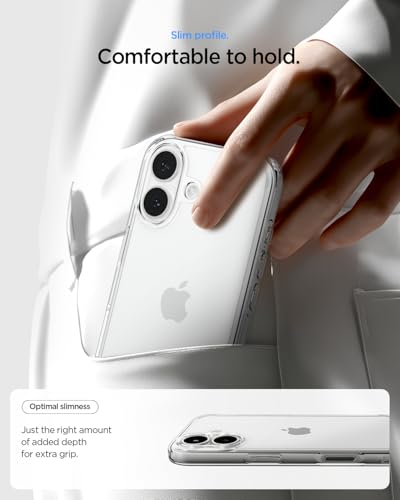 Image of Spigen for iPhone 17 Case, Ultra Hybrid [TPU Covered Camera Control] [Anti-Yellowing] [No Magnet Ring] - Crystal Clear