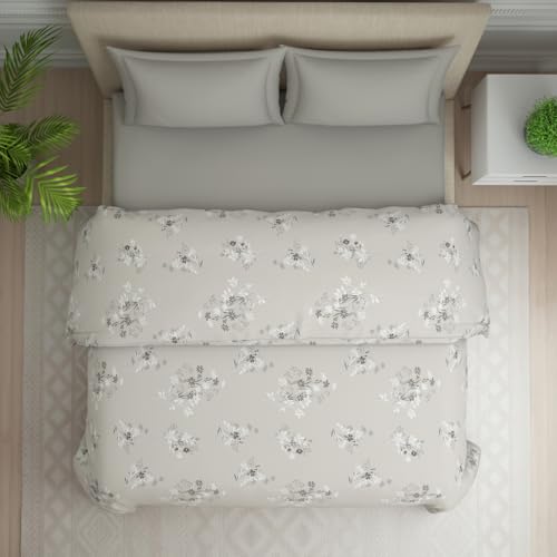 Image of Welspun Polycotton Ac Comforter Double Bed Quilt Blanket | 120 TC Duvets for Double Bed | Health Layer & Machine Washable | (88 inch X 106 inch Inches) - Grey