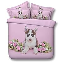 Sticker superb Husky 2 Persone Set Biancheria da Letto, Husky
