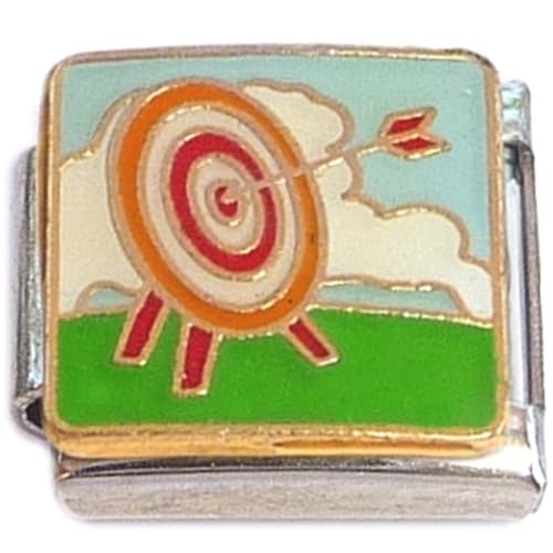 NewCharms Archery Target Bullseye Arrow Italian Charm
