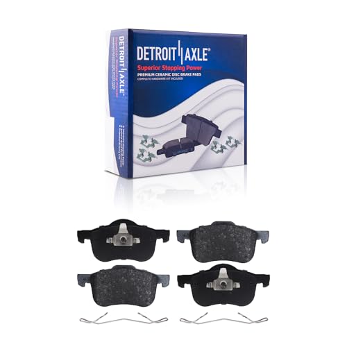 Image of Detroit Axle - Brake Kit for Volvo S60 S80 V70 XC70, 12'' inch Front and 11.3'' inch Rear Disc Brake Rotors Ceramic Brake Pads Replacement