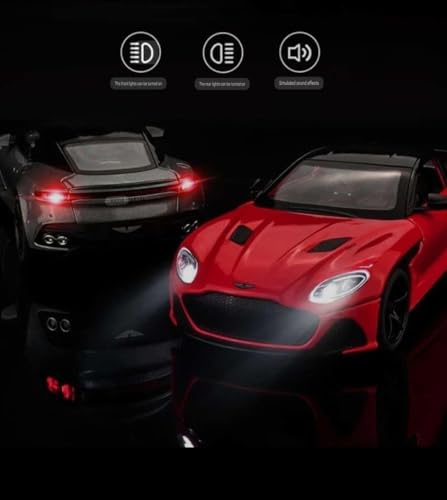 Image of Scale Exclusive Alloy Metal Pull Back | Die-cast Car Model with Sound Light Mini Auto Toy for Kids Metal Model Toy Car with Sound and Light (1.22 Scale- A|M -RED)