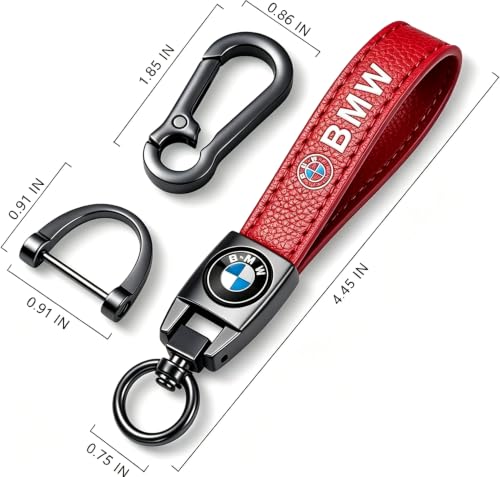 Image of Genuine Leather Car Keychain Key Ring Accessories New