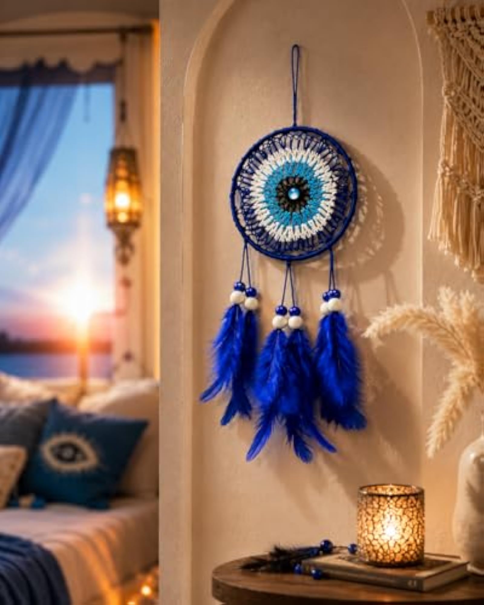Handmade Evil Eye Dreamcatcher Wall Hanging